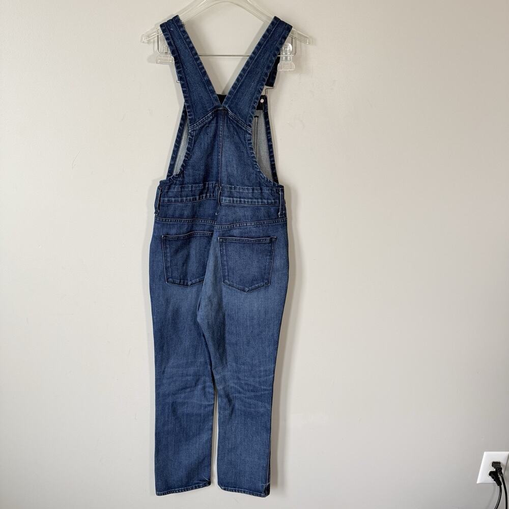 J CREW POINT SUR STRAIGHT LEG Denim OVERALLS Size XS Blue Medium Wash New - Picture 3 of 5